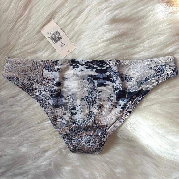 Eberjey NWT Gitana Valentina Paisley Blue Patterned Bikini Bottoms Small - Picture 6 of 9